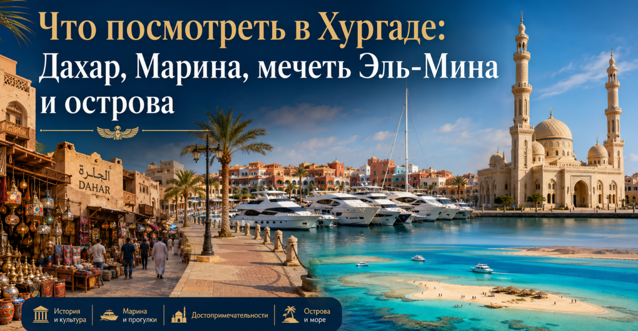 Что посмотреть в Хургаде: Дахар, Марина, мечеть Эль-Мина и острова